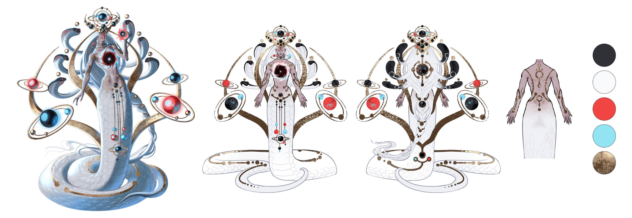 toyo illustration - vessel of gods - character sheet ananta shesha