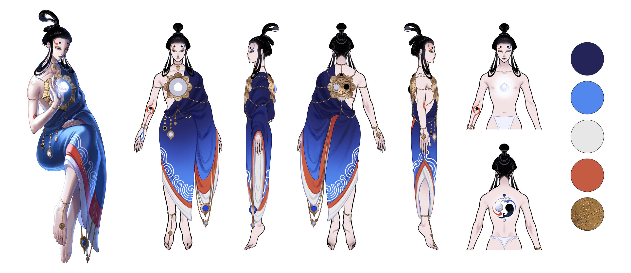 toyo illustration - vessel of gods - character sheet aasha
