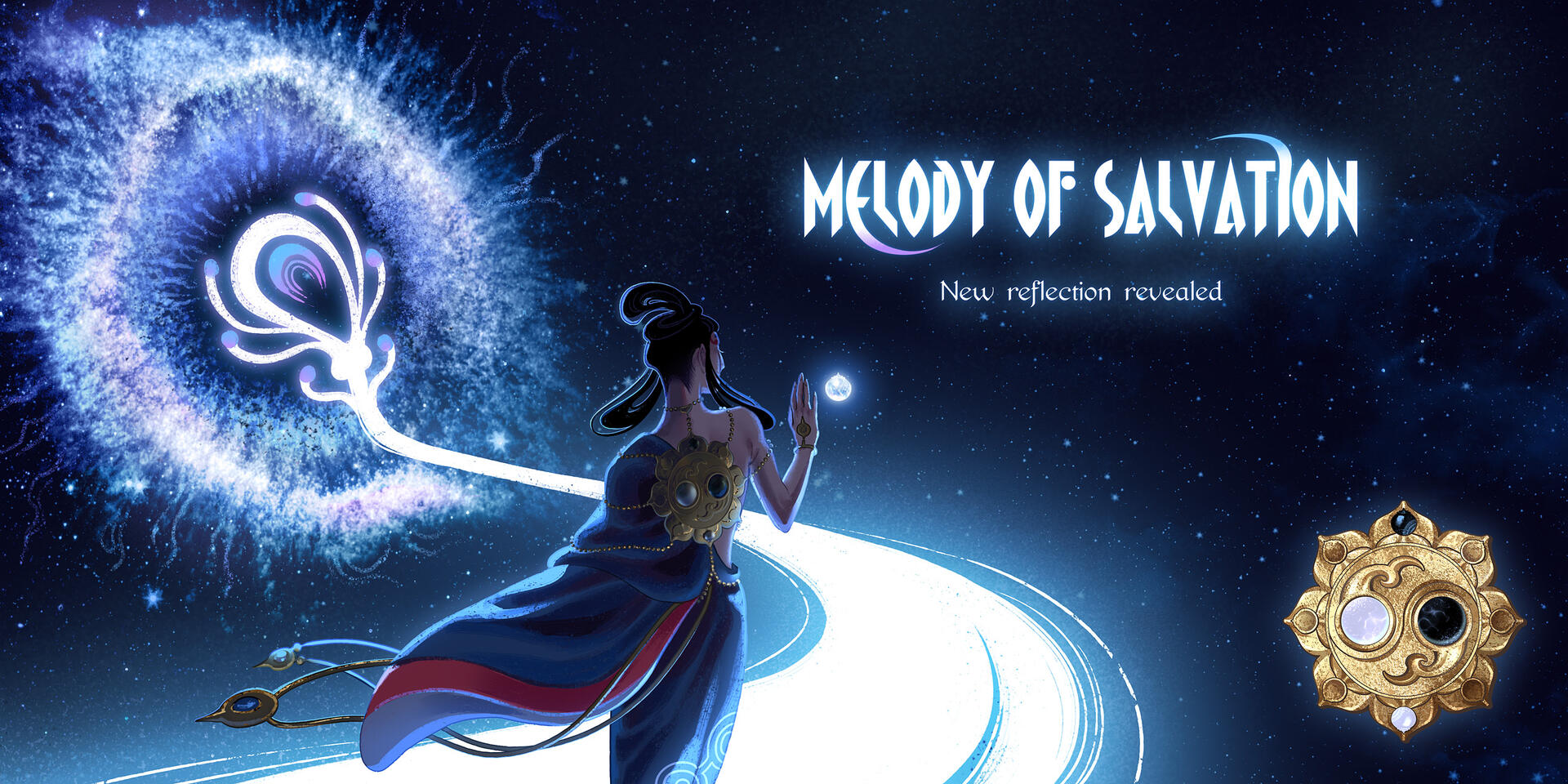 Aasha paves a way of light, spiritually journeying through the cosmos