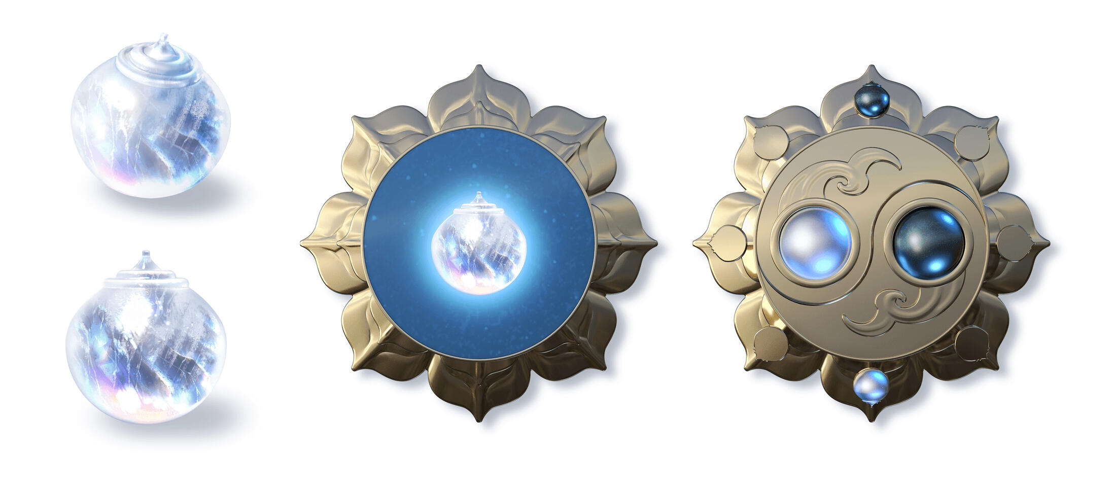 3d model visualization of the wishing jewel and mirror
