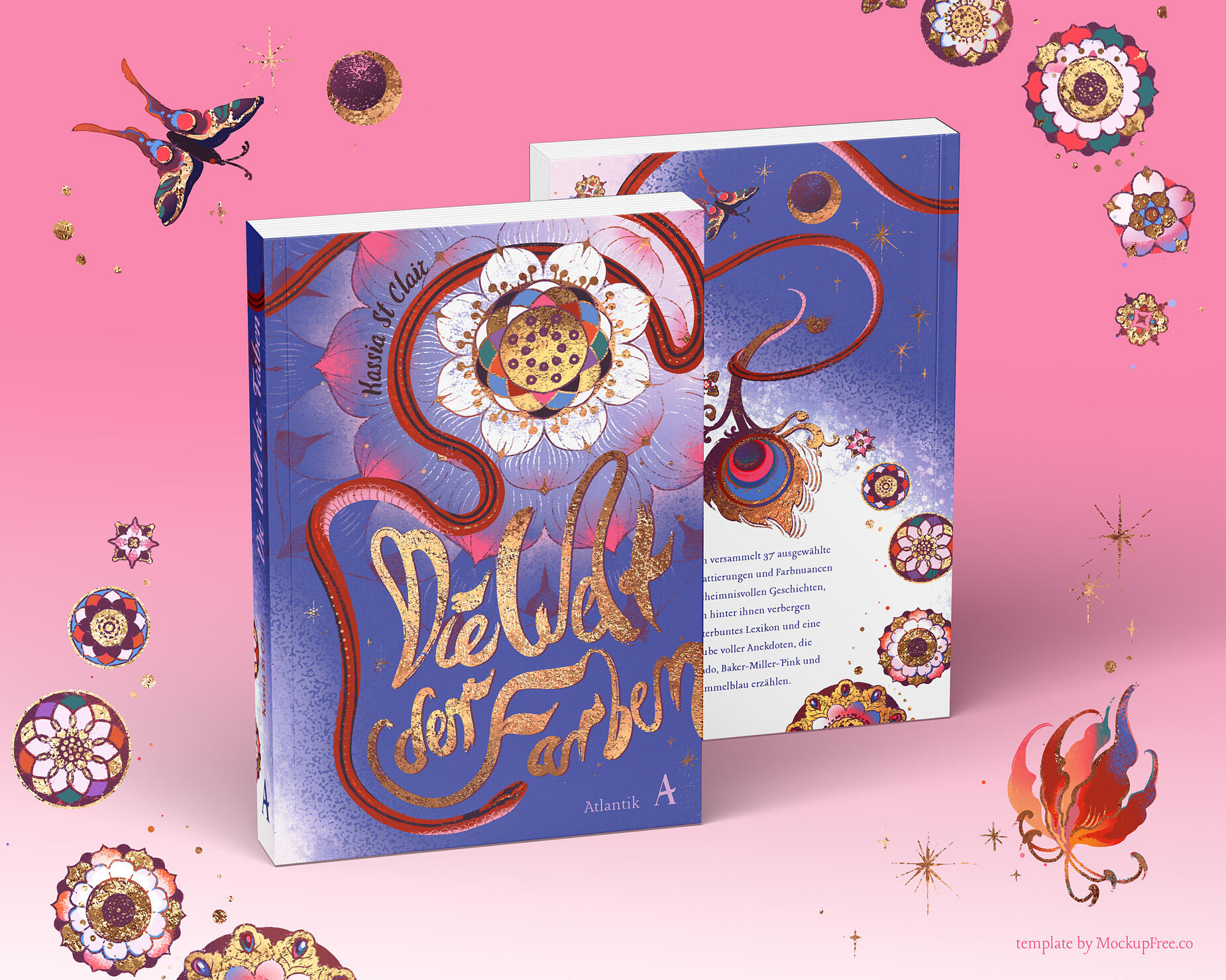 mockup of a book cover concept for the secret lives of color